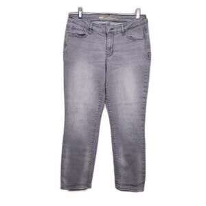 Old Navy The Rock Star Mid Rise Skinny Jeans Gray Denim Women Size 10 Stretch